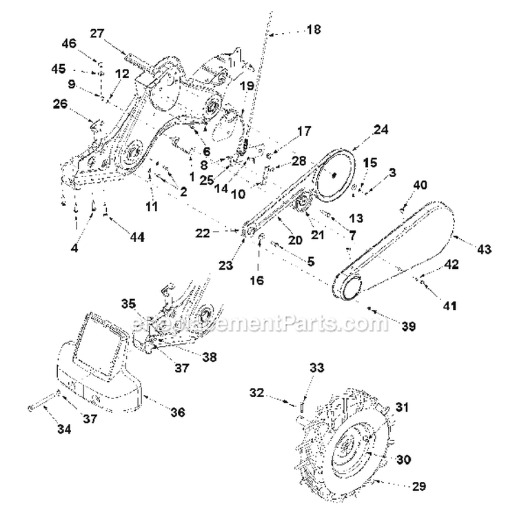Page A Diagram and Parts List for 21AB454C401 2002 Yard Man Tiller